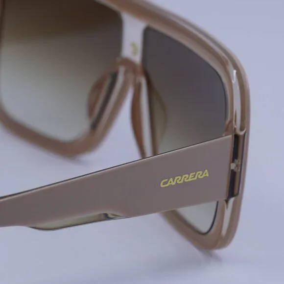 Carrera FLAGLAB 14 010A HA Sunglasses Beige Shield Frame, Brown Lenses